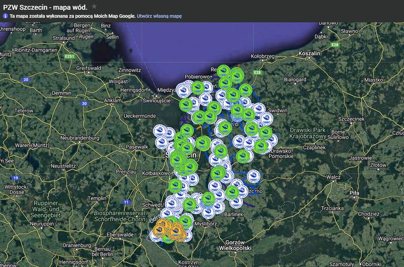 Interaktywna mapa dla wędkarzy