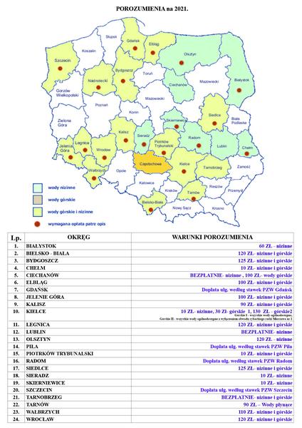 Polska mapa wód PZW